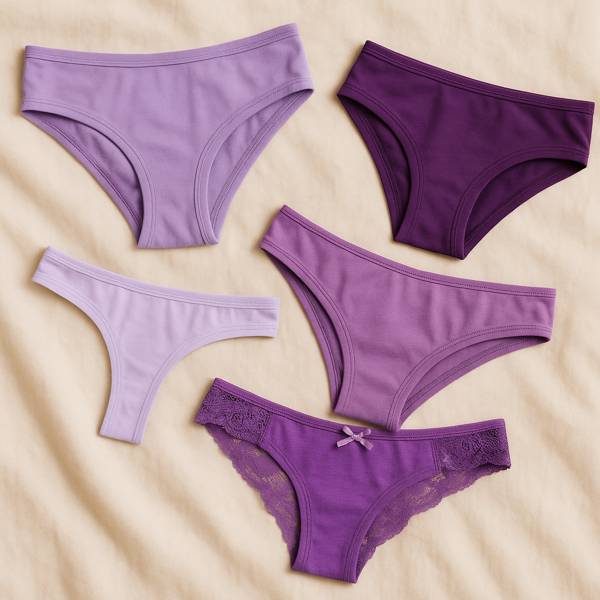 Lila getragene Slips kaufen – stilvoll & authentisch getragen getragene Damen-Slips in verschiedenen Lilatönen – elegant & individuell